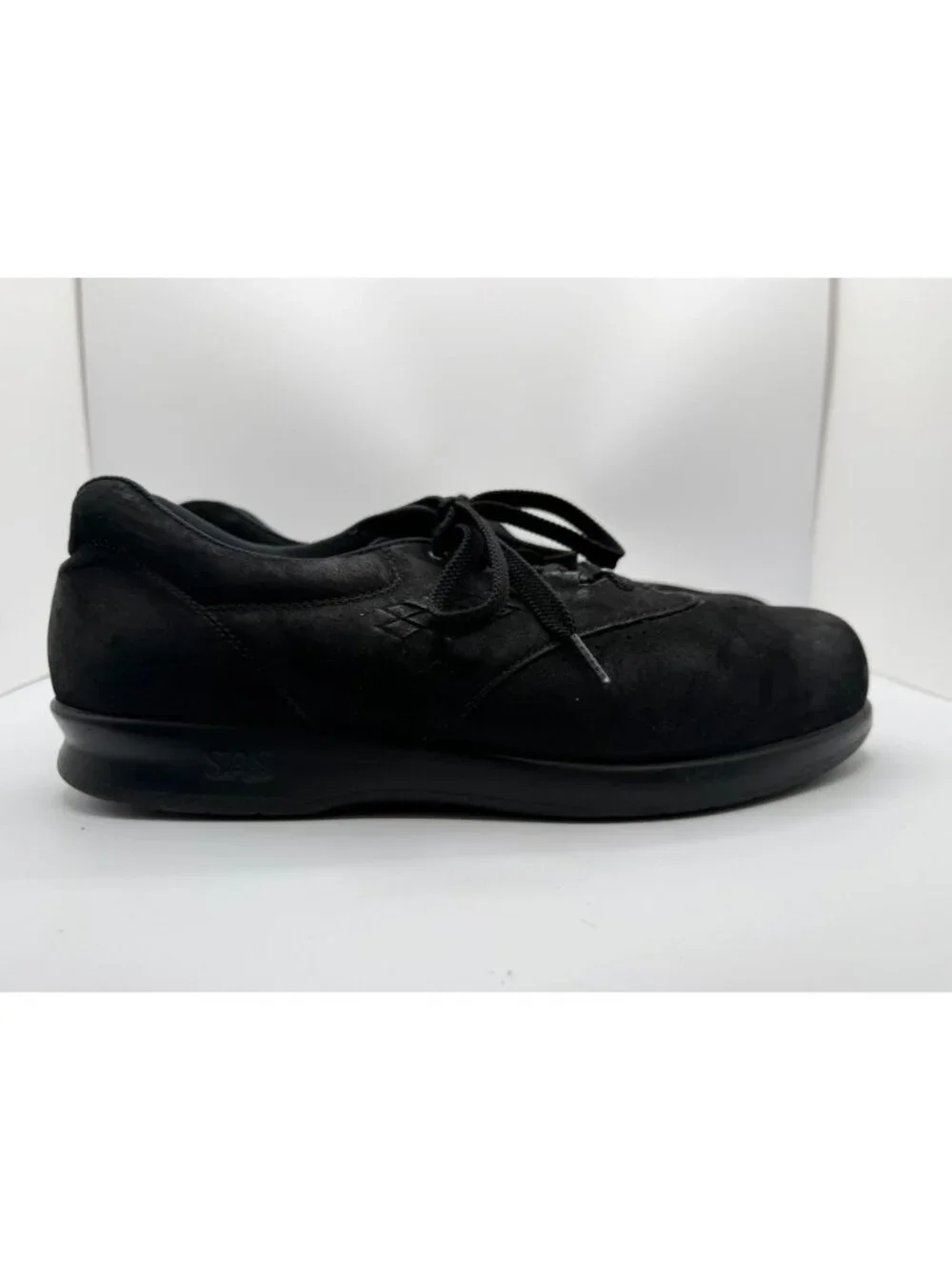 SAS Free Time Walking Shoes Women Size 9.5 Black Leather Tripad Comfort Sneaker